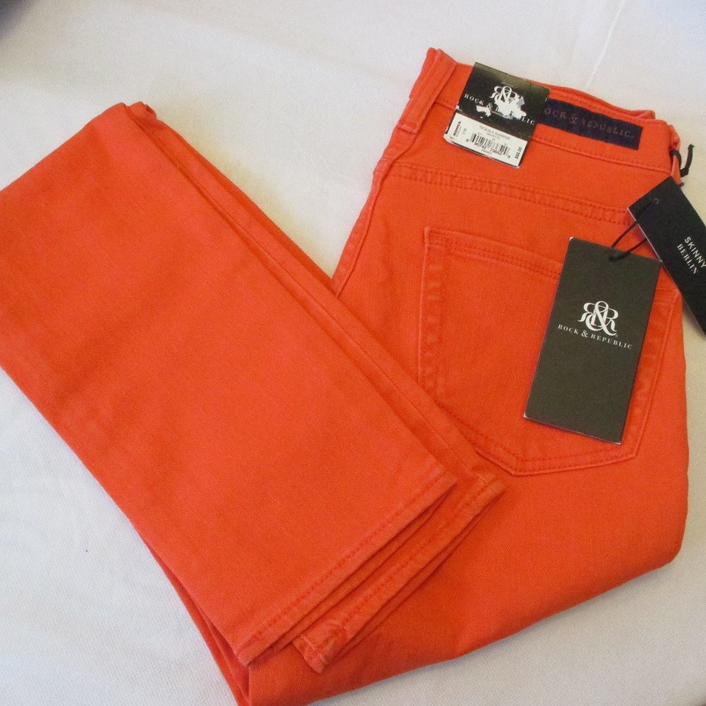 NWT - ROCK & REPUBLIC Skinny Berlin Jeans - sz 0  - MSRP $88.00